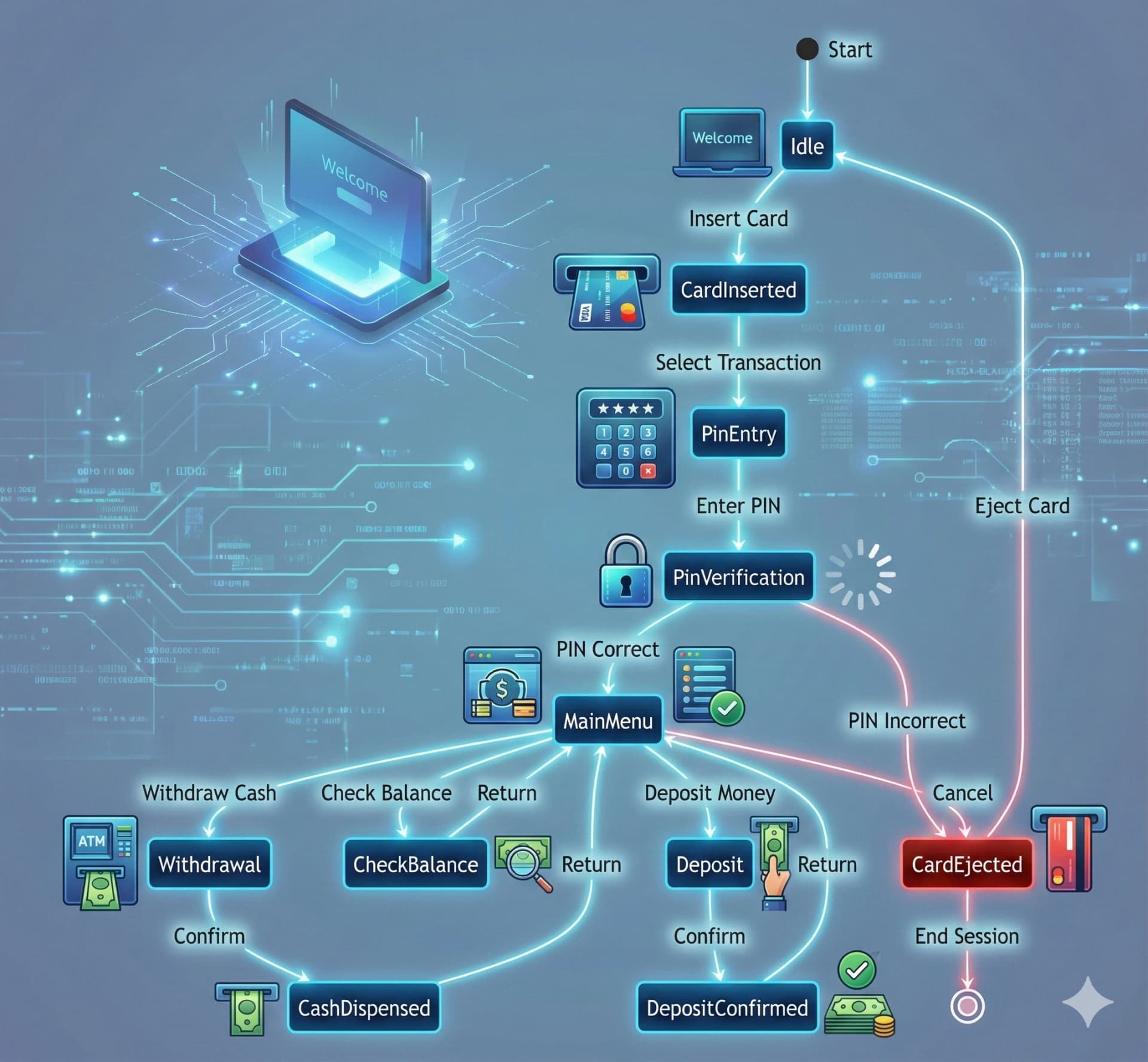 ATM State Diagram