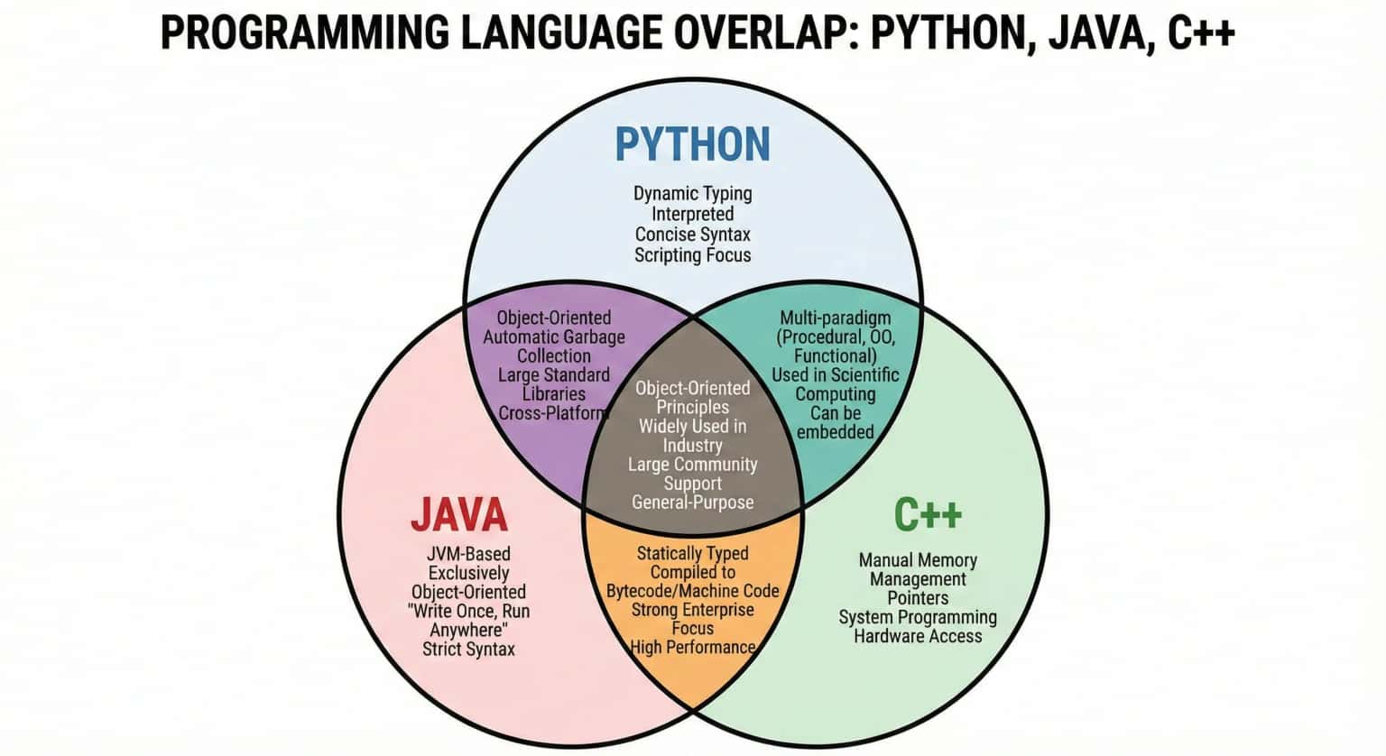 Venn diagram showing set relationships and intersections between groups